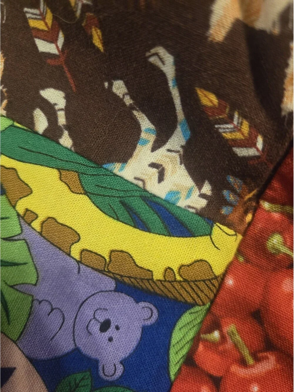 Vintage Handmade Patchwork 90s Trolls Crayola Disney Approx: 52x52